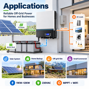 Convertisseur solaire hors réseau 4500W 6500W avec chargeur solaire MPPT et stockage de batterie au lithium pour système solaire résidentiel - Product Image 3