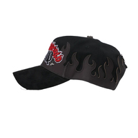 Casquettes de baseball pour hommes OEM ODM à visière incurvée, 5 panneaux, en daim vieilli, avec broderie 3D, modèle Original WORLD TOUR Gorras Barbas
