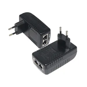 Injektor Poe Lan 24Vac/Dc 48 Volt 0,5a 1A untuk IP Kamera Jaringan Nirkabel AP POE Power Over Injector Adapter Ethernet