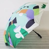 Parapluie de golf inversé double couche 190T à impression couleur intégrale, ouverture manuelle, baleines en fibre de verre, design original – Nouvelle collection très tendance