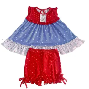 2024 Wholesale Boutique Clothing Set 4th Of July Baby Outfits Kid Clothes Girls Clothing Sets