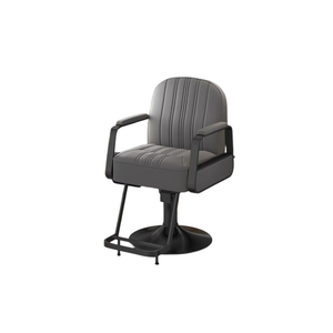 Fauteuil de coiffure pour salon de coiffure et barbier avec pédale rotative et dossier épaissi, en acier inoxydable de luxe, élégant pour la coupe de cheveux - Product Image 4