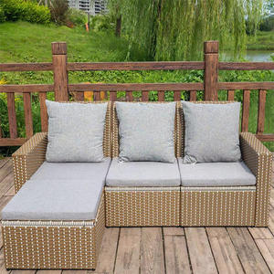 Conjunto de Sofás de Ratán para Jardín, Patio o Terraza, Moderno, Resistente al Agua y a los Rayos UV, Estilo Casual para Exteriores - Product Image 2