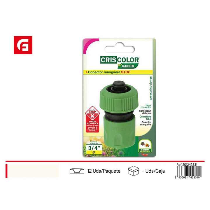3/4" Hose Connector with Stop - Garden Accessories