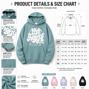 Sweat à capuche graphique pour femme, coupe oversize, épaules tombantes, imprimé 3D en relief, en coton et polyester molletonné, style streetwear décontracté, certifié OEKO-TEX - Product Image 4