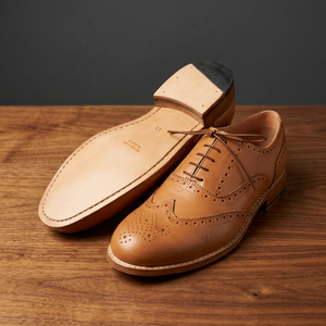 Goodyear Welted Men's Luxury Hand-Painted Dress Shoes <b>High</b> Quality Brogue Box Light <b>Insole</b> Height Increasing Cushioning - Product Image 2