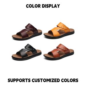 Chaussons plats d'été pour hommes, <span class=keywords><strong>belle</strong></span> qualité, bonne tenue, adaptés aux sports décontractés, mode, antidérapants, originaux, fabrication artisanale - Product Image 2