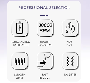 CRYSTALDOMAIN <span class=keywords><strong>Ponceuse</strong></span> à ongles électrique haute vitesse 35 000 tr/min pour manucure et pédicure, machine à ongles rechargeable pour l'élimination du gel - Product Image 3
