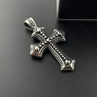 Nouveau Collier Croix Gothique Vintage pour Hommes, Pendentif Tendance Hip Hop Punk en Acier Inoxydable, Bijoux de Mode en Gros