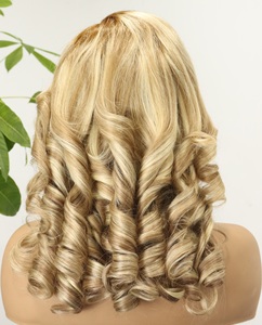 Wig Rambut Asli Pirang Abu dengan Akar Gelap, Lace Front 13x4, Gelombang Longgar, 100% Rambut Brasil, Highlight Pirang 613 - Product Image 2
