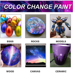 2 Oz/60ml 18 <span class=keywords><strong>colores</strong></span> camaleón acrílicos metálicos no tóxicos juego de pintura acrílica iridiscente que cambia de Color <span class=keywords><strong>para</strong></span> Rocas lienzo <span class=keywords><strong>madera</strong></span> - Product Image 6