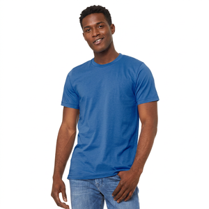 Camiseta de hombre 100% algodón, lisa, personalizada, de corte ajustado, para bordado e impresión, camiseta personalizada para hombre - Product Image 1
