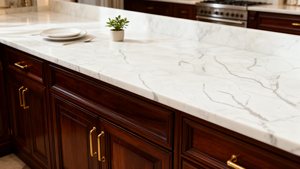 Free Sample 100% Vietnam Artificial Quartz Calacatta Laza Big Slab 20mm Modern Hotel Kitchen Table Top Bathroom Vanity - Product Image 2