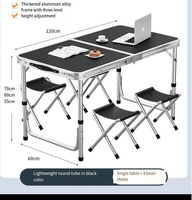 Table pliante en alliage d'aluminium sur mesure pour la vente en gros, mobilier d'extérieur au design minimaliste moderne, table portable simple pour stand de marché nocturne