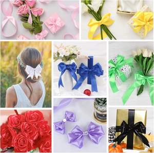 Factory Wholesale <b>Christmas</b> Customized Solid Color Double Sided Gift Red Printed Satin <b>Ribbon</b> With 1cm 2.5 cm 4 cm 10 cm - Product Image 4