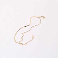 Gelang Kaki Berlapis Emas High End Rantai Ular Baja Tahan Karat Gelang Lapis Ganda untuk Wanita Perhiasan Grosir