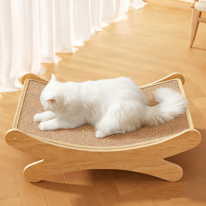 Lit grattoir en sisal, mobilier d'intérieur de luxe pour animaux de compagnie, chaise en bois massif, grand tapis à gratter, carton écologique - Product Image 2