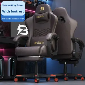 Silla de Juego para Computadora de Cuero, Ergonómica, Reclinable, con Masaje Eléctrico, Reposabrazos 4D, para Uso en Casa o Cibercafé - Product Image 6