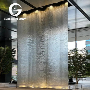 Cascata d'Acqua in Rete <span class=keywords><strong>Metallica</strong></span> Premium - Schermo Decorativo a Cascata in Acciaio Inossidabile per Esterni - Design Moderno e Materiale Durevole - Product Image 1