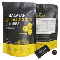 Gummies de Shilajit de l'Himalaya pour hommes et femmes, riches en Ashwagandha, Gokshura avec plus de 85 oligo-éléments, stimulant d'énergie et soutien immunitaire