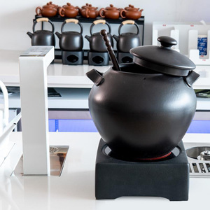 Bouilloire à thé en céramique de style chinois avec couvercle, ensemble pour cuisinière électrique, idéal pour la préparation du thé en salon de thé - Product Image 2