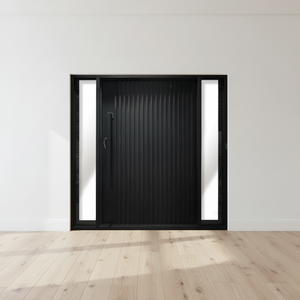 Porta Pivotante Moderna in Ferro Battuto e <span class=keywords><strong>Vetro</strong></span> per Interni ed Esterni, Design Girevole per Appartamenti, Ville, Soggiorni, Ingressi e Corridoi - Product Image 1