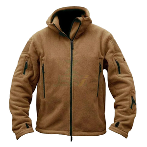 Sudadera con capucha de lana deportiva táctica de moda Unisex, chaqueta cálida con cremallera, multibolsillos, abrigo grande alto con capucha para exteriores, de talla grande y transpirable - Product Image 1