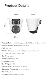 V380 Max Không Dây Miễn Phí 4G Máy Ảnh Dual View 360 Độ Máy Ảnh 24/7 Video Ghi Trong Nhà Micro Tiêu Thụ Điện Năng Mini Dome Máy Ảnh - Product Image 6