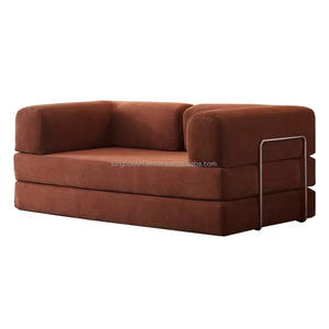 2025 Luxury Single Futon Corner Living Room Compressed Multifunctional Metal Sleeper Chair Folding Foam <strong>Sofa</strong> Bed with Arms - Product Image 5