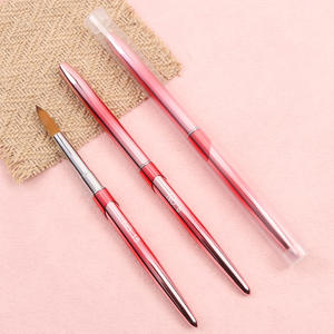 2025 nuevo cepillo de <span class=keywords><strong>uñas</strong></span> de lujo 100% Kolinsky acrílico cepillo de <span class=keywords><strong>uñas</strong></span> <span class=keywords><strong>Rosa</strong></span> borroso logo tamaño 14 16 18 20 22 cepillo para arte de <span class=keywords><strong>uñas</strong></span> - Product Image 5