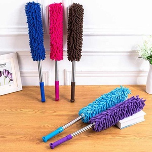 Duster statique en <span class=keywords><strong>chenille</strong></span> en acier inoxydable, rétractable, pour le nettoyage domestique, duster pour plafond, duster en plumes de poulet, vente en gros - Product Image 6