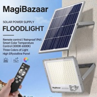 Reflector LED Solar MK60, 3 Modos de Iluminación, Sensor de Movimiento PIR, IP65, Aluminio, 300W, Ángulo de Haz de 120°, Control Remoto, 5 Años de Garantía, 6500K