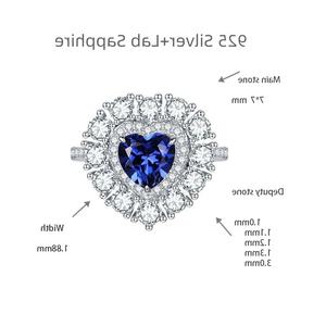Pendientes Finos en Forma de Corazón con Zafiro de 1.2ct, Joyería Creada en Laboratorio, a la Venta - Product Image 6