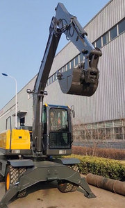 Excavadora de Ruedas PW75 de 6.6 Toneladas, Excavadora Hidráulica con Motor Yangdong de 60kW, 1 Año de Garantía, Cucharón de 0.36m, Alto Momento de Carga - Product Image 5