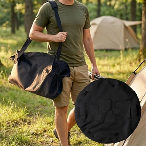 Bolsa de Viaje de Gran Capacidad, Ligera, con Cierre de Gancho y Bucle de Poliéster, para Viajes, Gimnasio, Portátil, Campamento, con Cordón Ajustable - Product Image 1