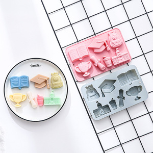 Moldes de Silicona Antiadherentes con Diseño Temático de Academia, Reutilizables, de Grado Alimenticio, Lindos Moldes Magnéticos de Silicona para Chocolate, Dulces y Hielo - Product Image 6