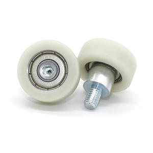 Ruedas de Puerta y Ventana BDR26 Suministradas por el Fabricante, Ruedas de Hierro para Rieles de Ducha con Recubrimiento de Goma y Roscas de Nailon M6 para Hoteles - Product Image 4