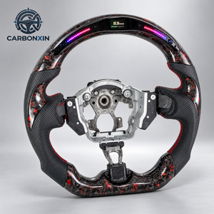 พวงมาลัยคาร์บอนไฟเบอร์ฟอร์จแบบสปอร์ต 3 ก้าน ขนาด 40 มม. สำหรับ Nissan Sentra Nismo Juke Wheels G37 370z rs F15 - Product Image 1