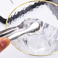 Vente en Gros Outils de Bar Personnalisés Mini Pince à Glaçons en Acier Inoxydable 18/8 de 11 cm, Pince à Sucre Dorée