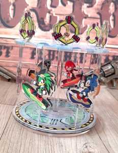 OEM ODM <span class=keywords><strong>Anime</strong></span> Hedgehog Acrylic Carousel Video Game Gifts Acrylic Standee Gifts Hedgehog Gifts Gifts for Gamers 00S Nostalgia Rac - Product Image 1
