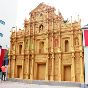 Escultura Arquitectónica Rectangular Personalizada de Fibra de Vidrio para Exteriores, con Diseño de las Ruinas de San Pablo, para Montaje en Suelo - Product Image 4