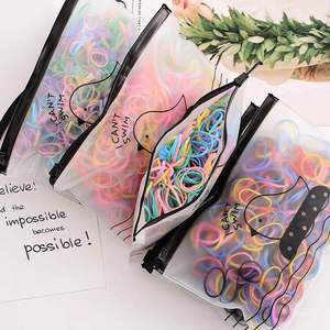 Disposable black hair ties for children, baby hair ties, Korean style hair accessories, Korean hair ropes, won't damage hair. - Product Image 3