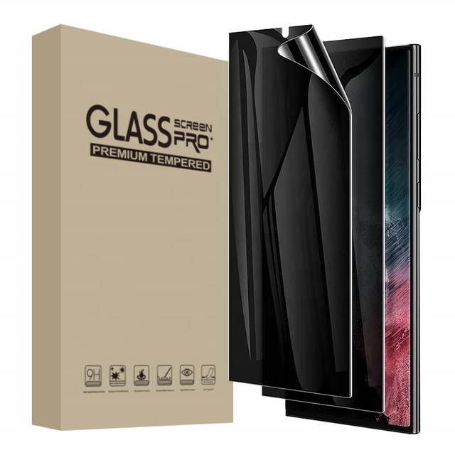 Anti-Spy 3D Full Glue Full Coverage Tempered Glass Screen Protector for Samsung Galaxy S24 Ultra S23 FE S22 Plus S21