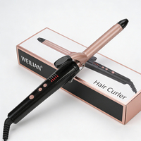 Fer à boucler professionnel à température réglable, double tension, pour des boucles brillantes, outil ionique en céramique nano