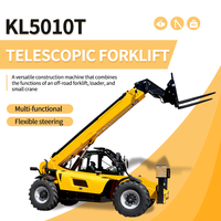 Chargeur télescopique KL5010T de haute qualité, capacité de charge de 5000 kg, hauteur de levage de 9,8 m, chariot élévateur pour port, chantier, ferme, construction