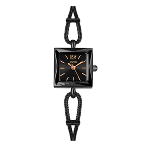 Orologio al Quarzo Elegante da Donna con Cinturino in Metallo Intrecciato Unico, Cassa Quadrata Compatta, Quadrante Opaco, Ideale per Negozi di Articoli da Regalo e Rivenditori Online - Product Image 1