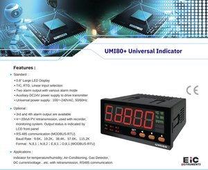 Monitor de Medidor de Precisión PID de Alta Precisión y Fácil Instalación Directo de Fábrica, Monitor Ambiental UMI80+ para - Product Image 2