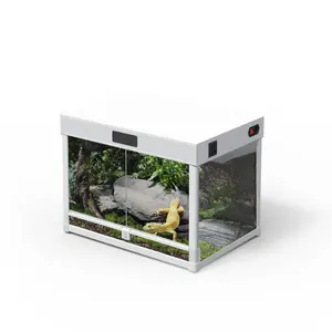 Home Garden customed PVC acrilico rettile terrario gabbia di vetro OEM sostenibile case per animali e mobili rettili 50L PC-T1