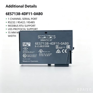 6ES7138-4DF11-0AB0,6ES7 138-4DF11-0AB0,สำหรับ PLC ET200S SI โมดูลอนุกรม, RS232/422/485 MODBUS USS ความกว้าง 15 มม. - Product Image 4
