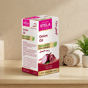 Aceite capilar y para la piel Stela Care de cebolla, cuidado nutritivo natural a base de hierbas para el cuero cabelludo, cabello y cuerpo, hidratante y para uso diario personal. - Product Image 1